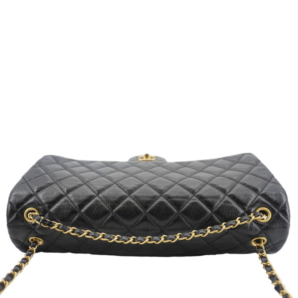 CHANEL XXL Black Lambskin Flap Bag with Adjustable Chain Strap