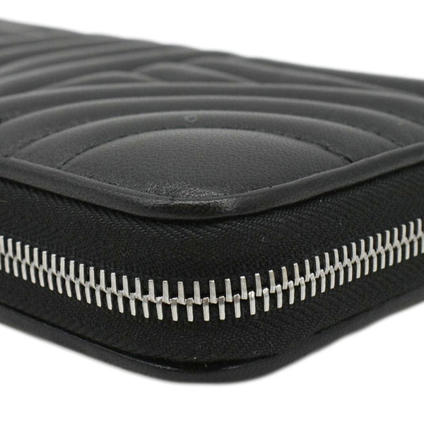 PRADA Diagramme Zip Leather Wallet Black