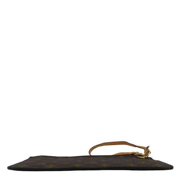 LOUIS VUITTON Monogram Canvas Wristlet Pouch Brown