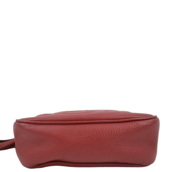 GUCCI Soho Disco Small Leather Crossbody Bag Red 308364