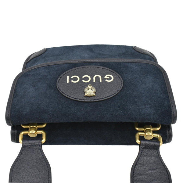 GUCCI Neo Vintage Suede Crossbody Bag Blue 501050