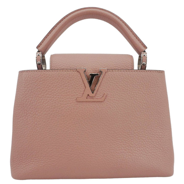LOUIS VUITTON Capucines Leather Shoulder Bag Pink
