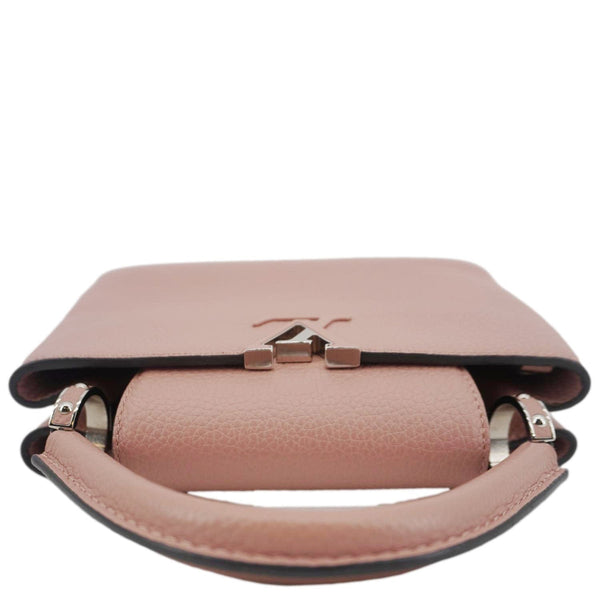LOUIS VUITTON Capucines Leather Shoulder Bag Pink