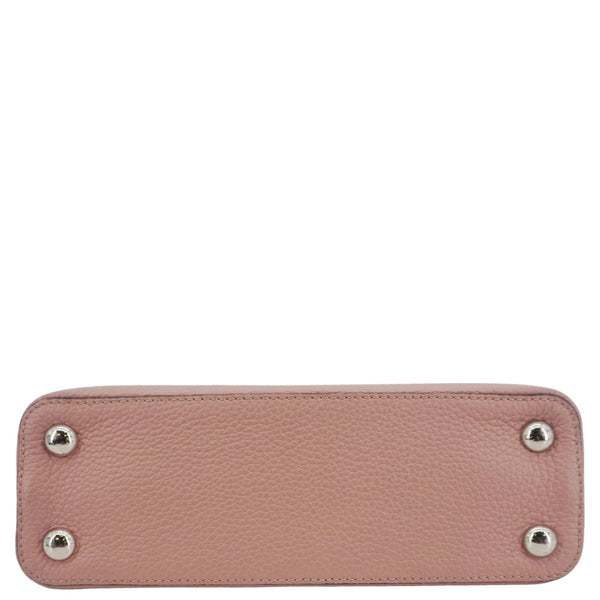 LOUIS VUITTON Capucines Leather Shoulder Bag Pink