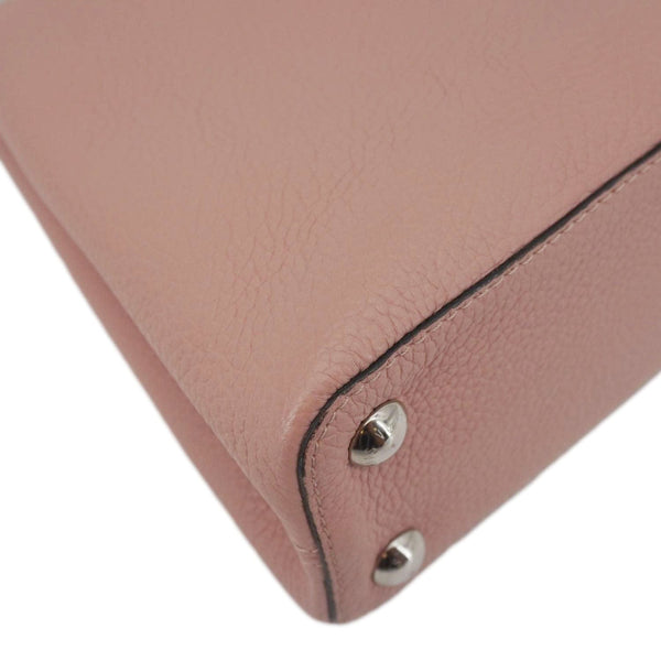 LOUIS VUITTON Capucines Leather Shoulder Bag Pink