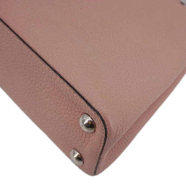 LOUIS VUITTON Capucines Leather Shoulder Bag Pink