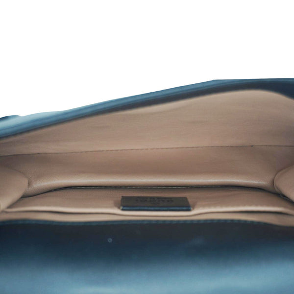 GUCCI Broadway Queen Margaret Pearl Studded Nappa Leather Crossbody Bag Black 453778