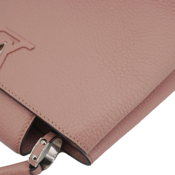 LOUIS VUITTON Capucines Leather Shoulder Bag Pink