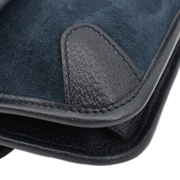 GUCCI Neo Vintage Suede Crossbody Bag Blue 501050