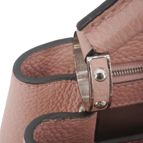 LOUIS VUITTON Capucines Leather Shoulder Bag Pink