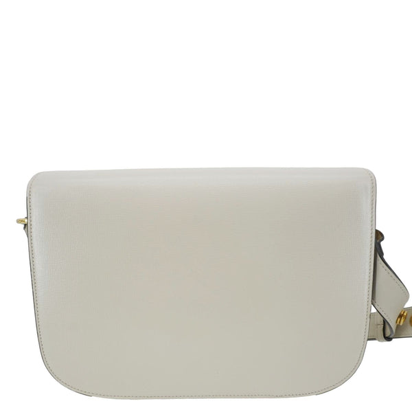 GUCCI Horsebit 1955 Small Leather Shoulder Bag White 602204