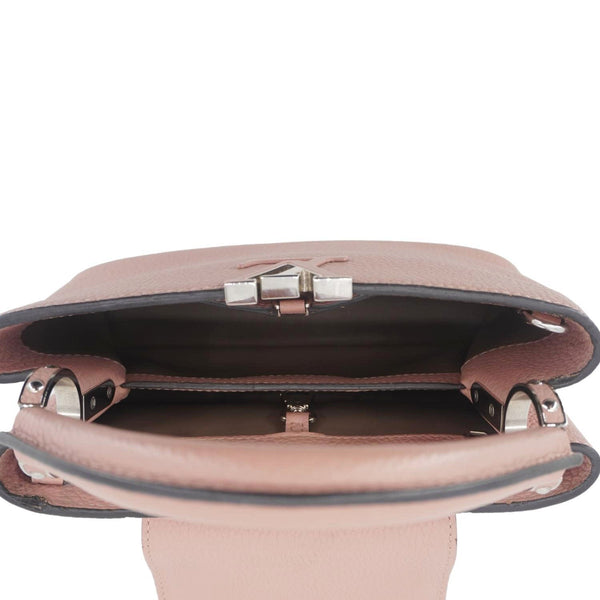 LOUIS VUITTON Capucines Leather Shoulder Bag Pink