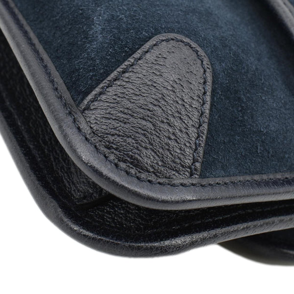 GUCCI Neo Vintage Suede Crossbody Bag Blue 501050