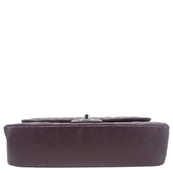 CHANEL Classic Flap Medium Quilted Leather Shoulder Bag Purple