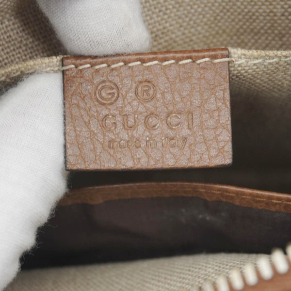 GUCCI Bree GG Canvas Camera Crossbody Bag Beige 449413