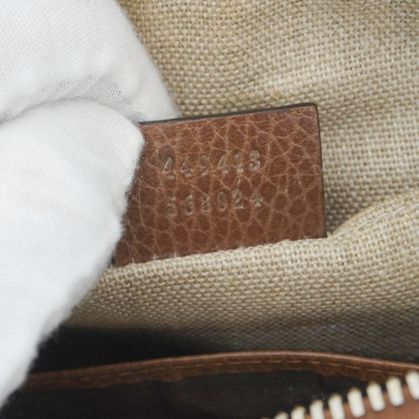 GUCCI Bree GG Canvas Camera Crossbody Bag Beige 449413