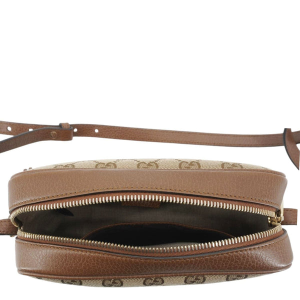 GUCCI Bree GG Canvas Camera Crossbody Bag Beige 449413