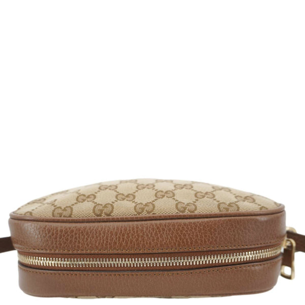 GUCCI Bree GG Canvas Camera Crossbody Bag Beige 449413