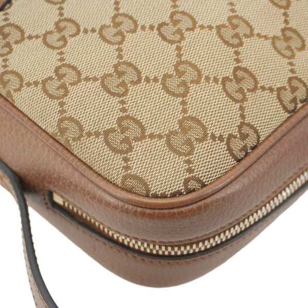 GUCCI Bree GG Canvas Camera Crossbody Bag Beige 449413
