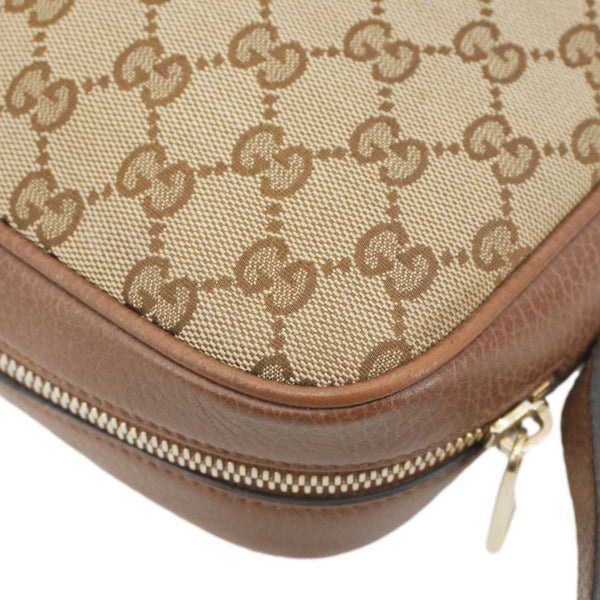 GUCCI Bree GG Canvas Camera Crossbody Bag Beige 449413