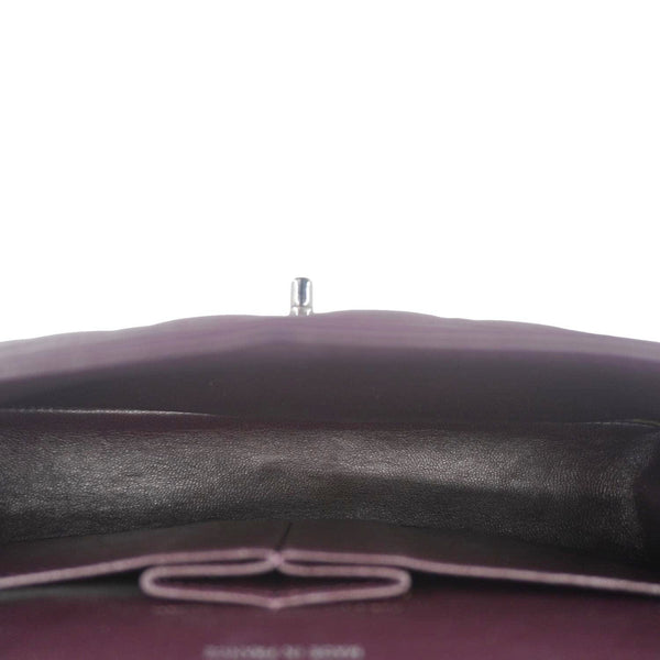 CHANEL Classic Flap Medium Quilted Leather Shoulder Bag Purple