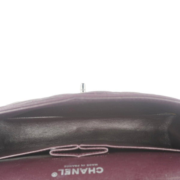 CHANEL Classic Flap Medium Quilted Leather Shoulder Bag Purple