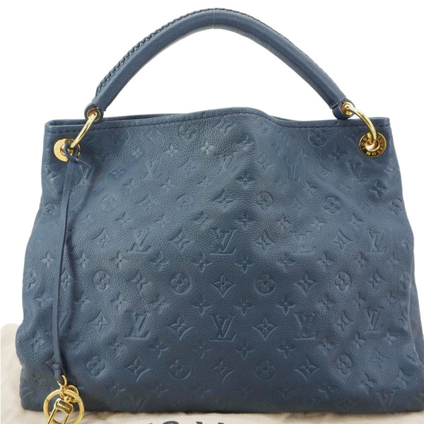 LOUIS VUITTON Artsy MM Monogram Empreinte Leather Hobo Bag Navy Blue