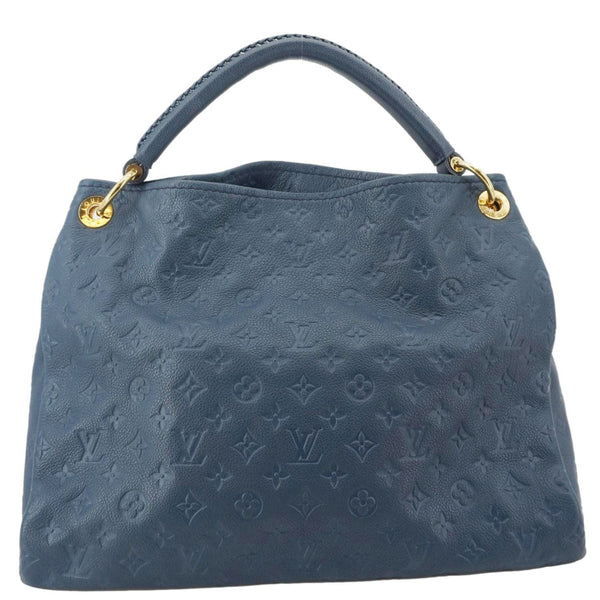 LOUIS VUITTON Artsy MM Monogram Empreinte Leather Hobo Bag Navy Blue