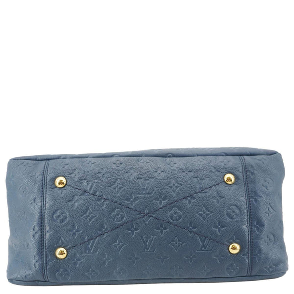 LOUIS VUITTON Artsy MM Monogram Empreinte Leather Hobo Bag Navy Blue