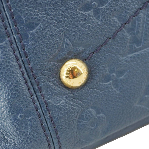 LOUIS VUITTON Artsy MM Monogram Empreinte Leather Hobo Bag Navy Blue