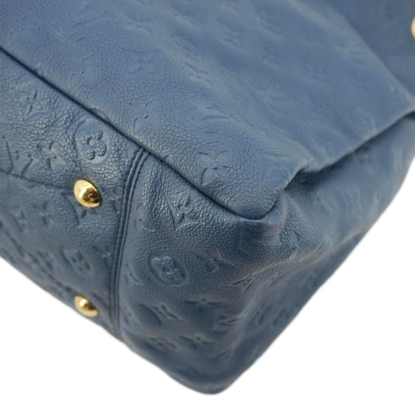 LOUIS VUITTON Artsy MM Monogram Empreinte Leather Hobo Bag Navy Blue