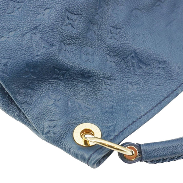LOUIS VUITTON Artsy MM Monogram Empreinte Leather Hobo Bag Navy Blue