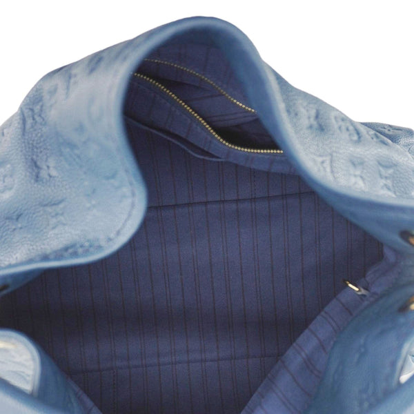 LOUIS VUITTON Artsy MM Monogram Empreinte Leather Hobo Bag Navy Blue