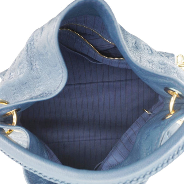 LOUIS VUITTON Artsy MM Monogram Empreinte Leather Hobo Bag Navy Blue