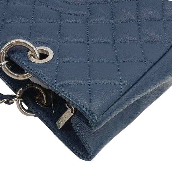 CHANEL Grand Shopping Blue Quilted Leather Tote