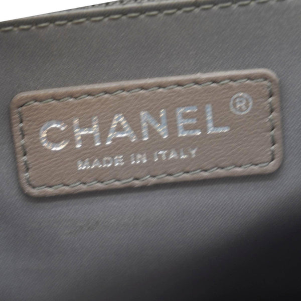 CHANEL Grand Shopping Quilted Leather Tote Bag Blue