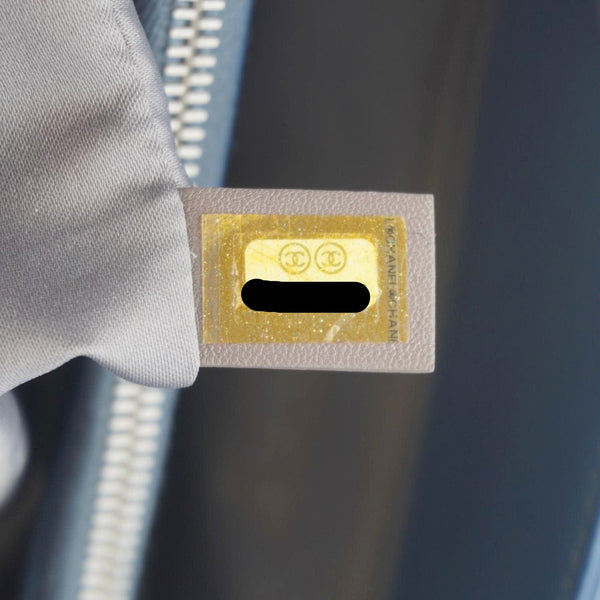 CHANEL Grand Shopping Quilted Leather Tote Bag Blue