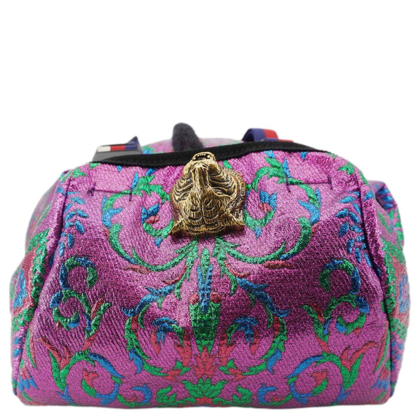 GUCCI Double Buckle Small Brocade Web Backpack Multicolor 466467