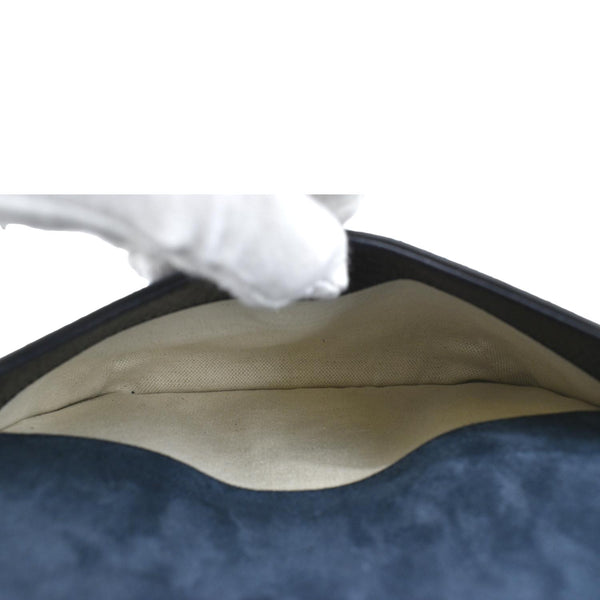 GUCCI Neo Vintage Suede Crossbody Bag Blue 501050