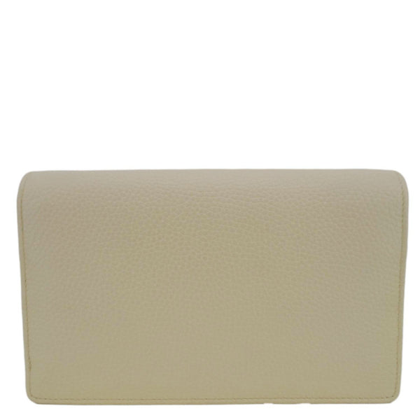 GUCCI Soho Leather Wallet On Chain Clutch Crossbody Bag Cream 598211