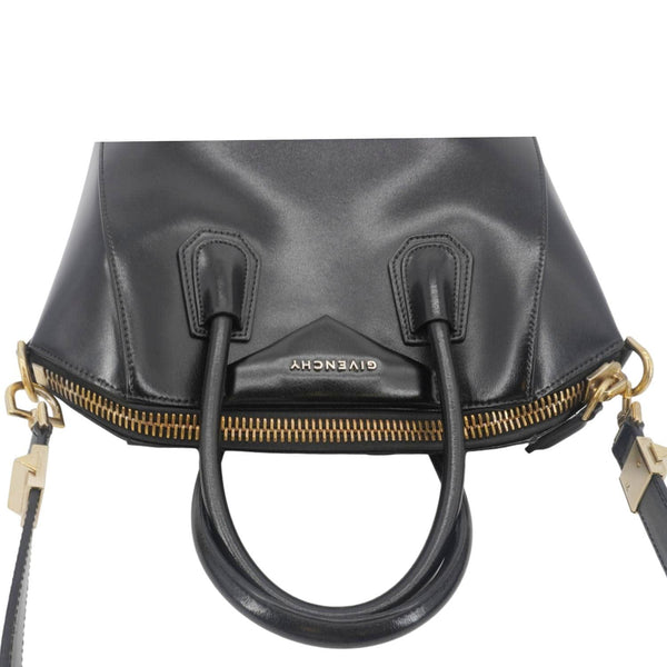 GIVENCHY Antigona Small Box Calfskin Leather Satchel Shoulder Bag Black