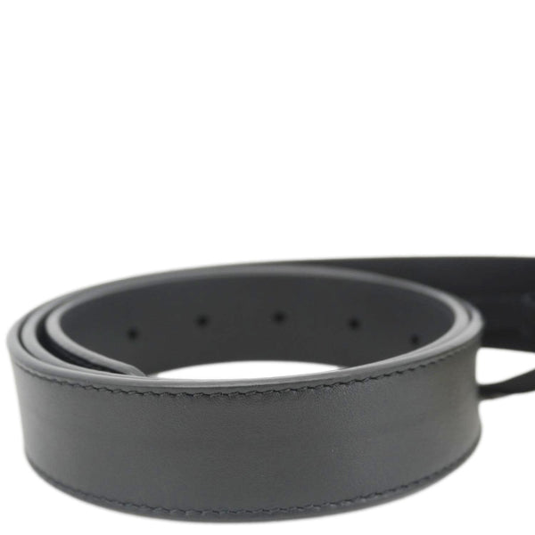 GUCCI GG Buckle Leather Belt Black 525040 Size 85/34