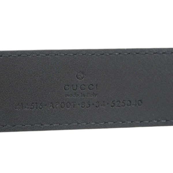 GUCCI GG Buckle Leather Belt Black 525040 Size 85/34