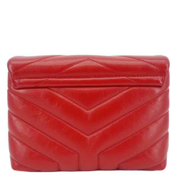 YVES SAINT LAURENT Loulou Toy Calfskin Leather Crossbody Bag Red
