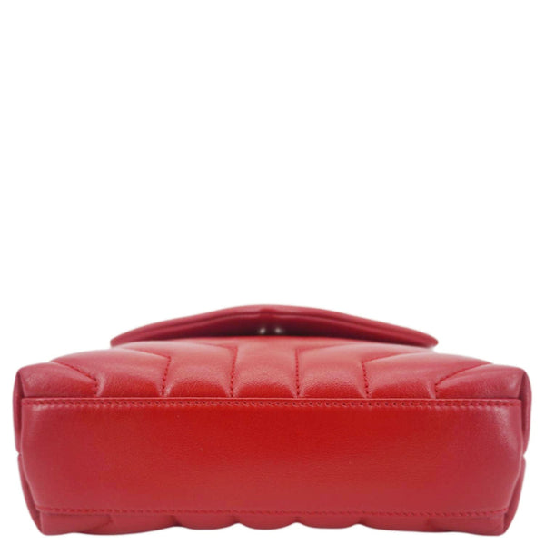 YVES SAINT LAURENT Loulou Toy Calfskin Leather Crossbody Bag Red