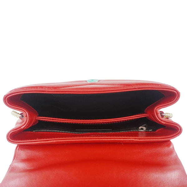 YVES SAINT LAURENT Loulou Toy Calfskin Leather Crossbody Bag Red