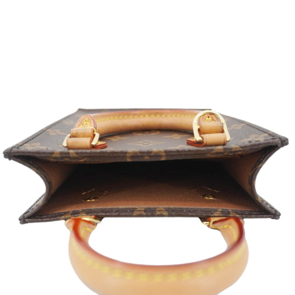 LOUIS VUITTON Petit Sac Plat Monogram Canvas Shoulder Bag Brown