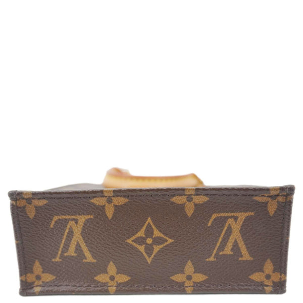 LOUIS VUITTON Petit Sac Plat Monogram Canvas Shoulder Bag Brown