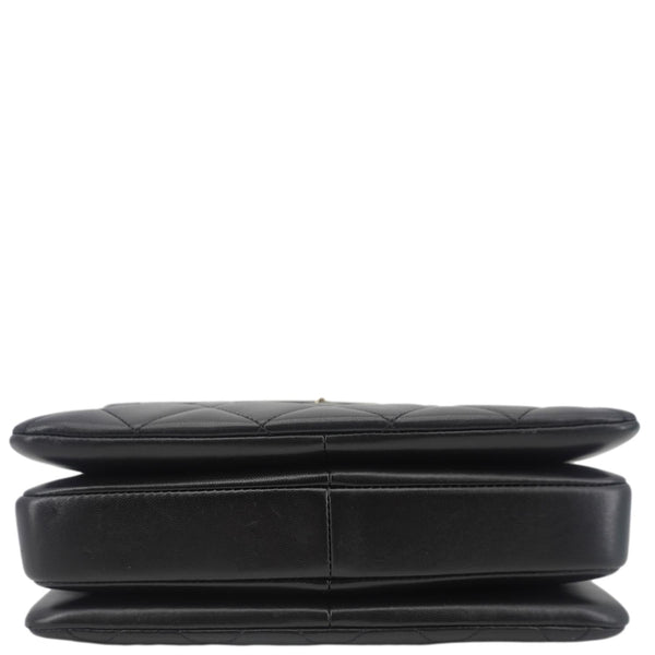 CHANEL Trendy CC Flap Quilted Leather Top Handle Shoulder Bag Black