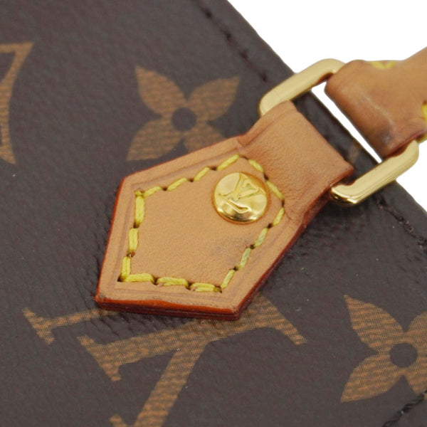 LOUIS VUITTON Petit Sac Plat Monogram Canvas Shoulder Bag Brown